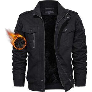 Sturdy Military Cargo Jacket Men Windbreaker Zip